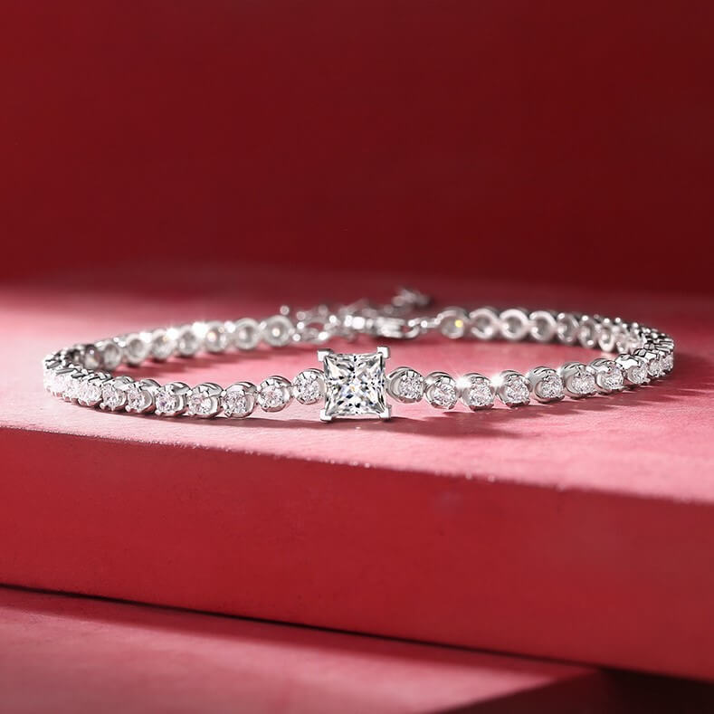 S925 Magic Cube Moissanite Bracelet-MARDAZA