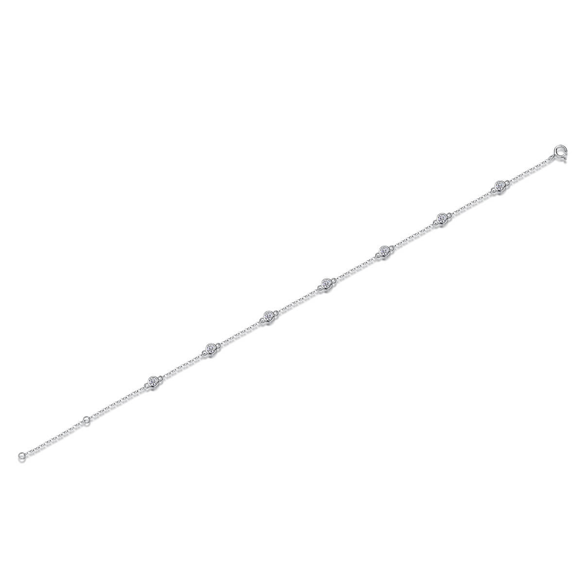 S925 Dancing Bubbles Moissanite Bracelet-MARDAZA