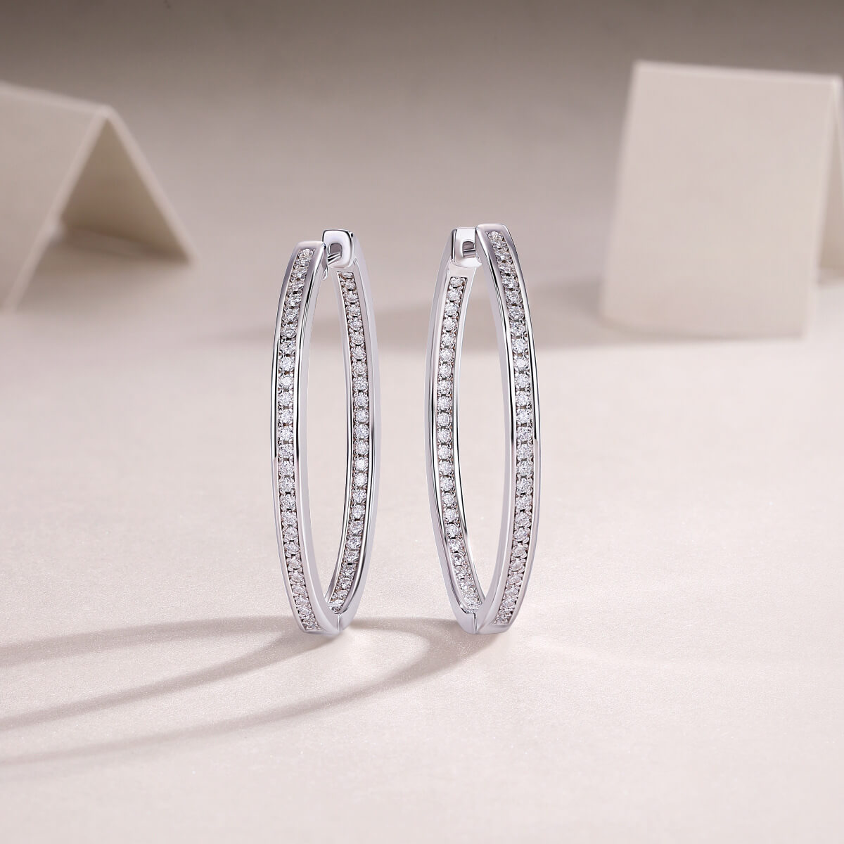 S925 Divine Essence Moissanite Hoop Earrings-MARDAZA