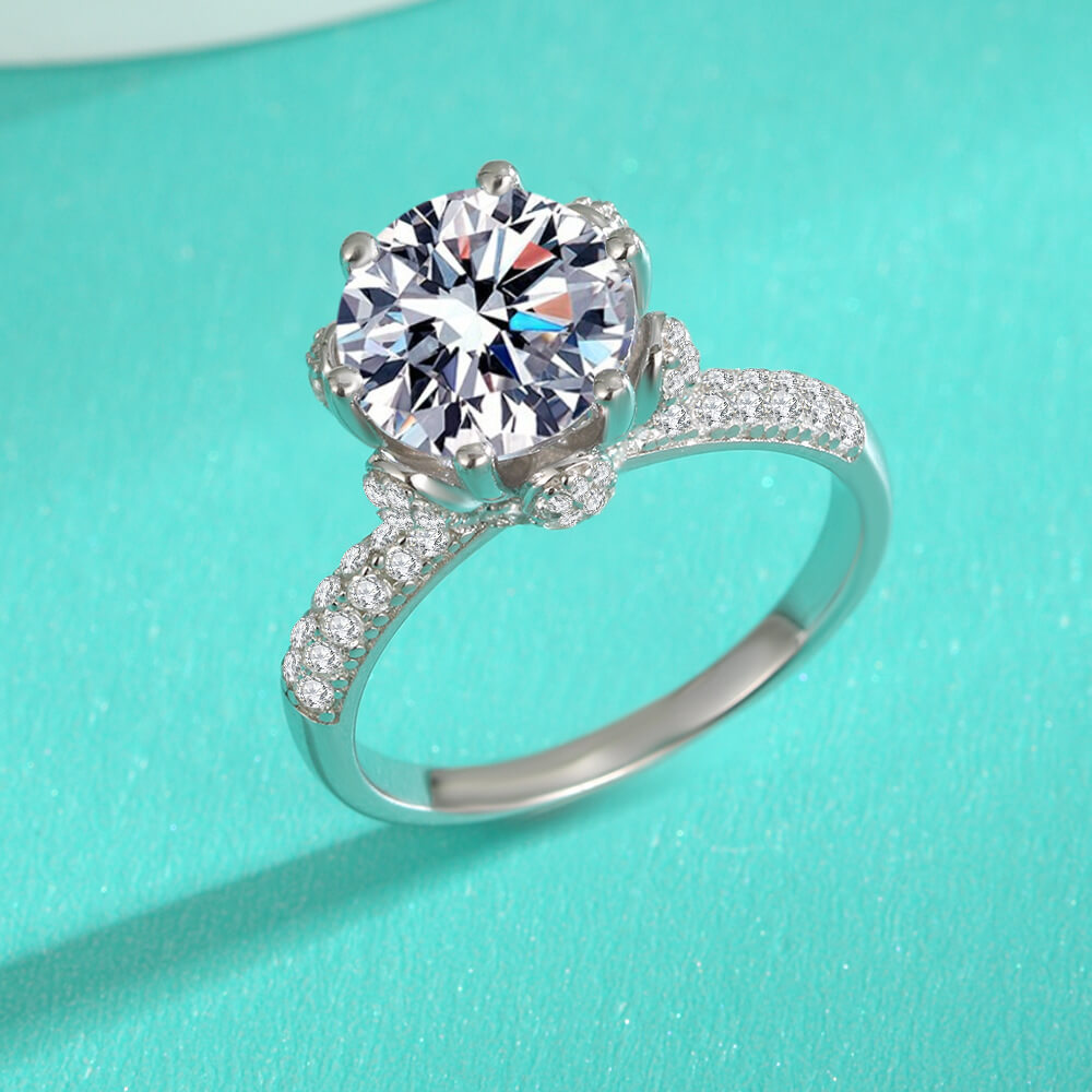 S925 Snow Queen Moissanite Ring-MARDAZA