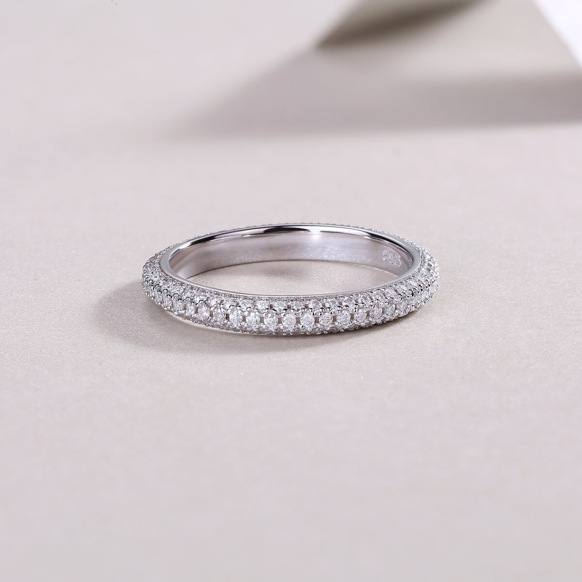 S925 Circle of Perfection Moissanite Ring-MARDAZA