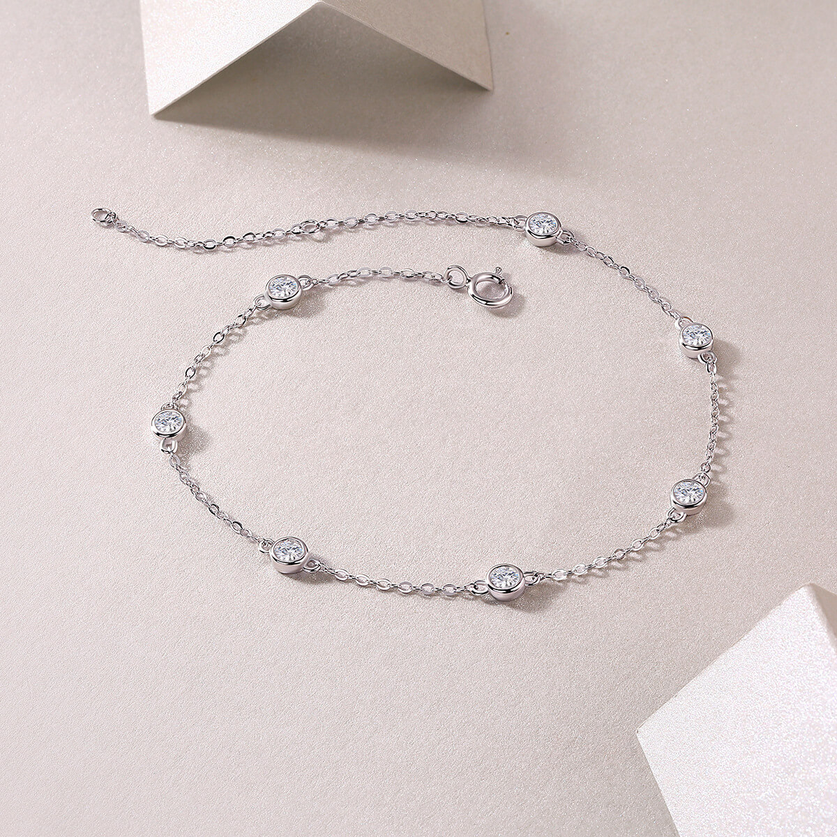 S925 Dancing Bubbles Moissanite Bracelet-MARDAZA