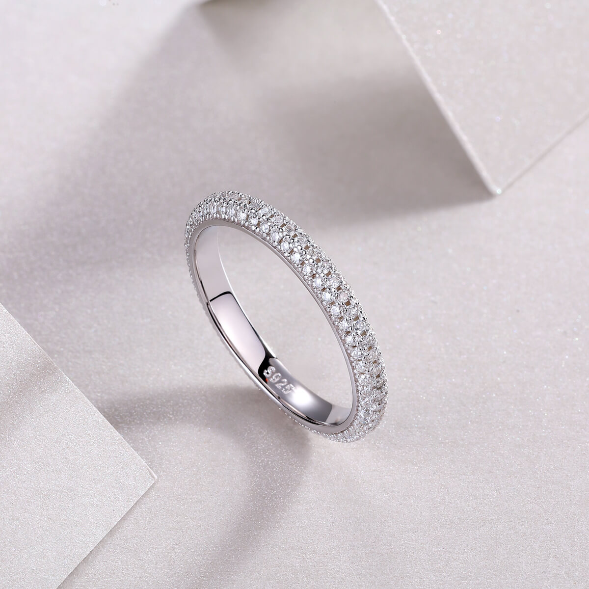 S925 Circle of Perfection Moissanite Ring-MARDAZA