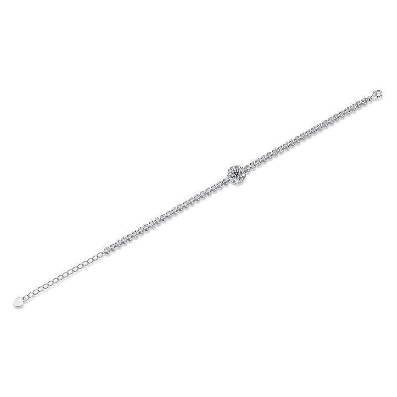 S925 Love’s Bridge Moissanite Chain Bracelet-MARDAZA