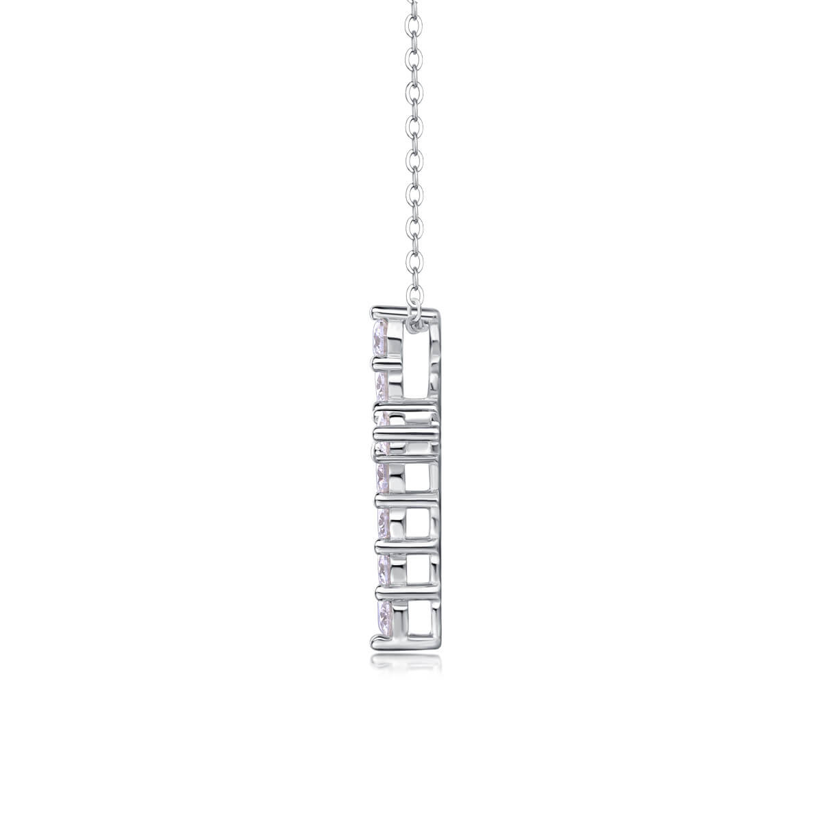 S925 Faith Cross Moissanite Necklace-MARDAZA