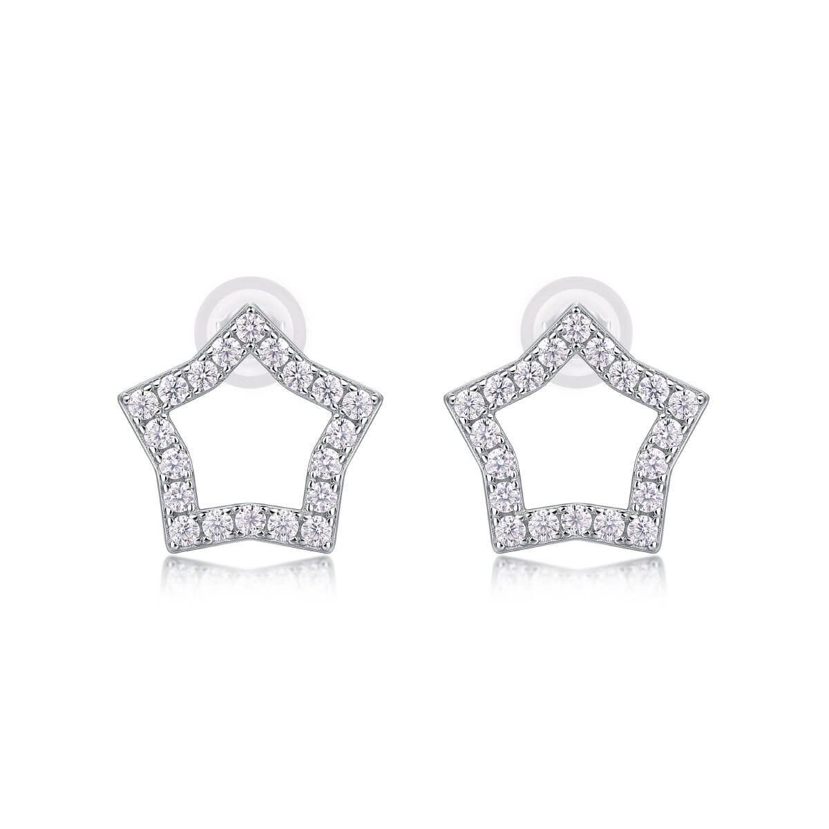 S925 Star Moissanite Earrings-MARDAZA