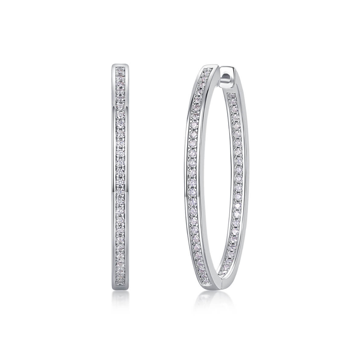 S925 Divine Essence Moissanite Hoop Earrings-MARDAZA