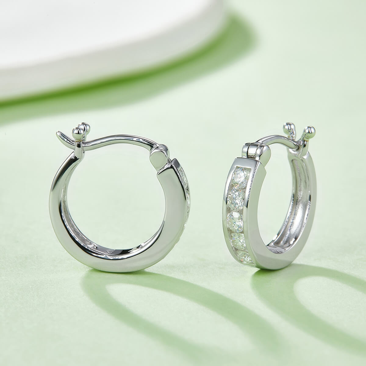 S925 Doughnut Moissanite Earrings-MARDAZA