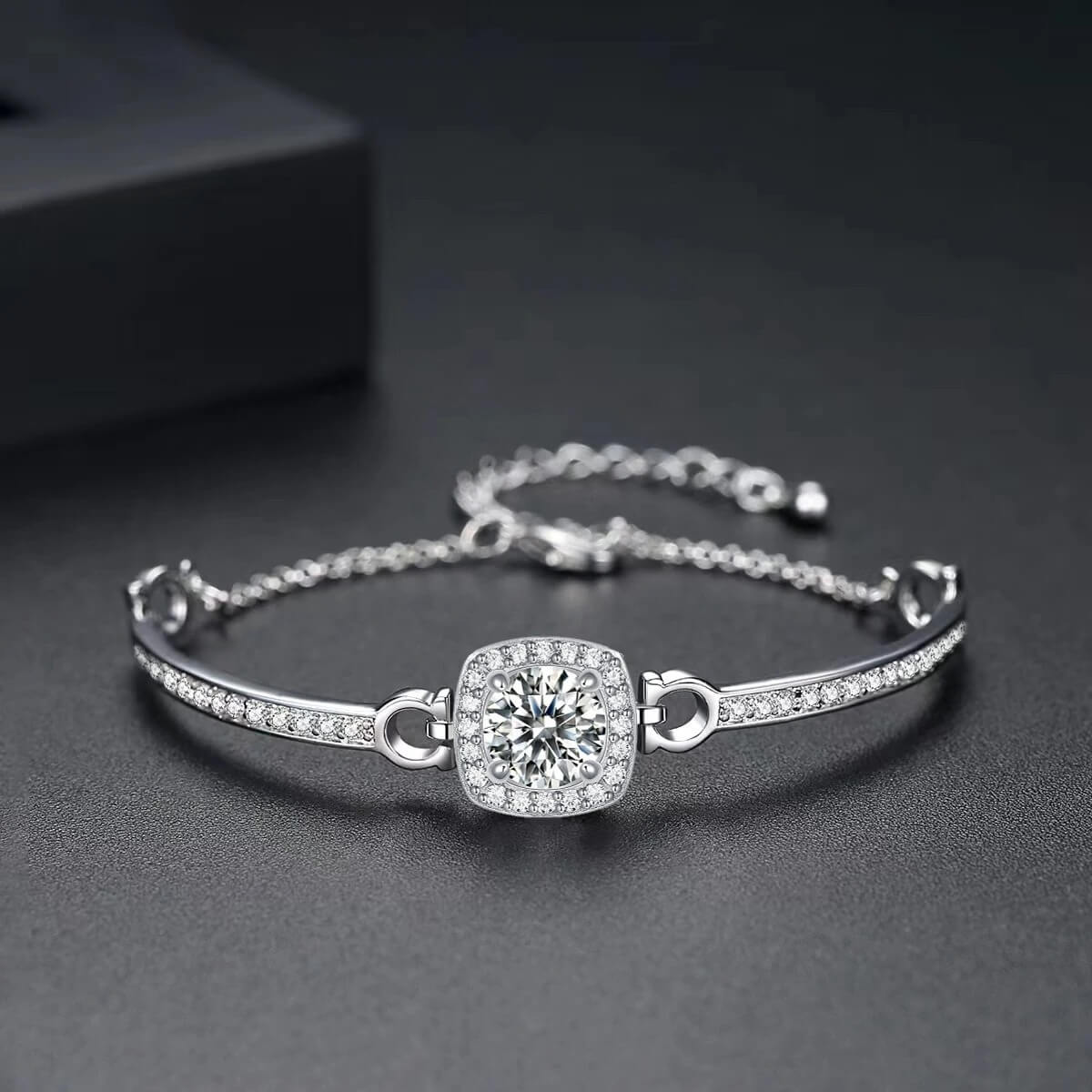 S925 Square Candy Moissanite Bracelet-MARDAZA