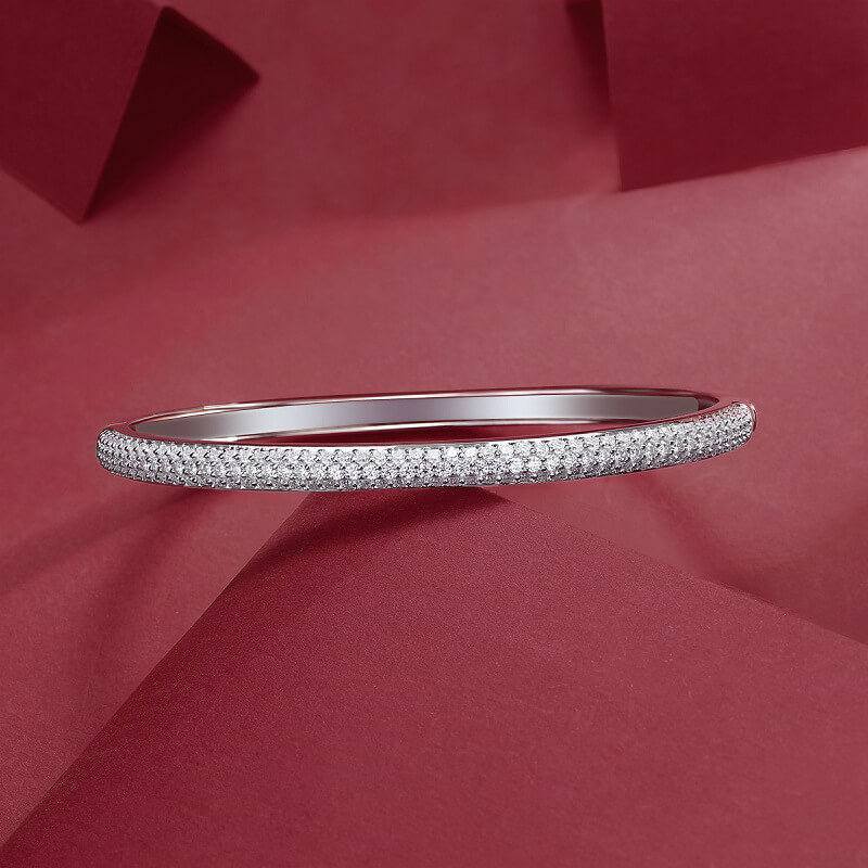 S925 Classic Toroidal Moissanite Bracelet-MARDAZA