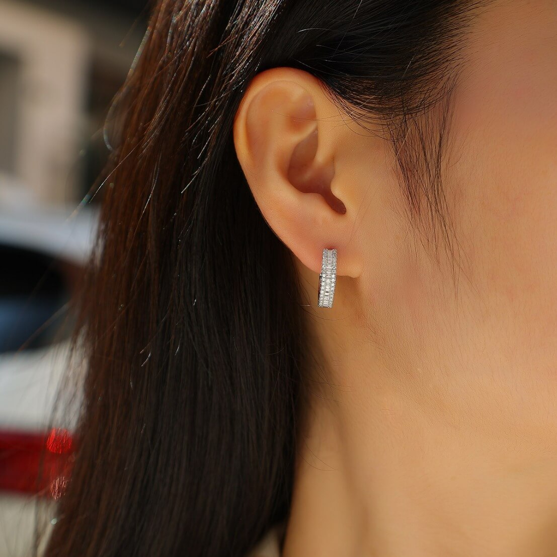 S925 Good Moment Moissanite Earrings-MARDAZA