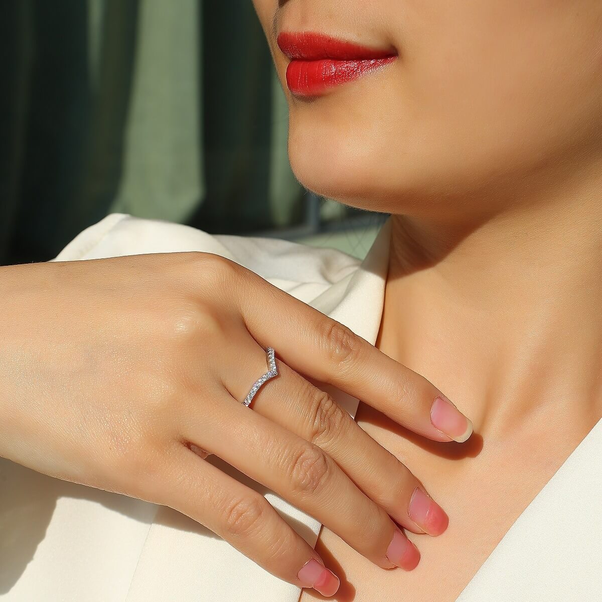 S925 Embrace Moissanite Ring-MARDAZA