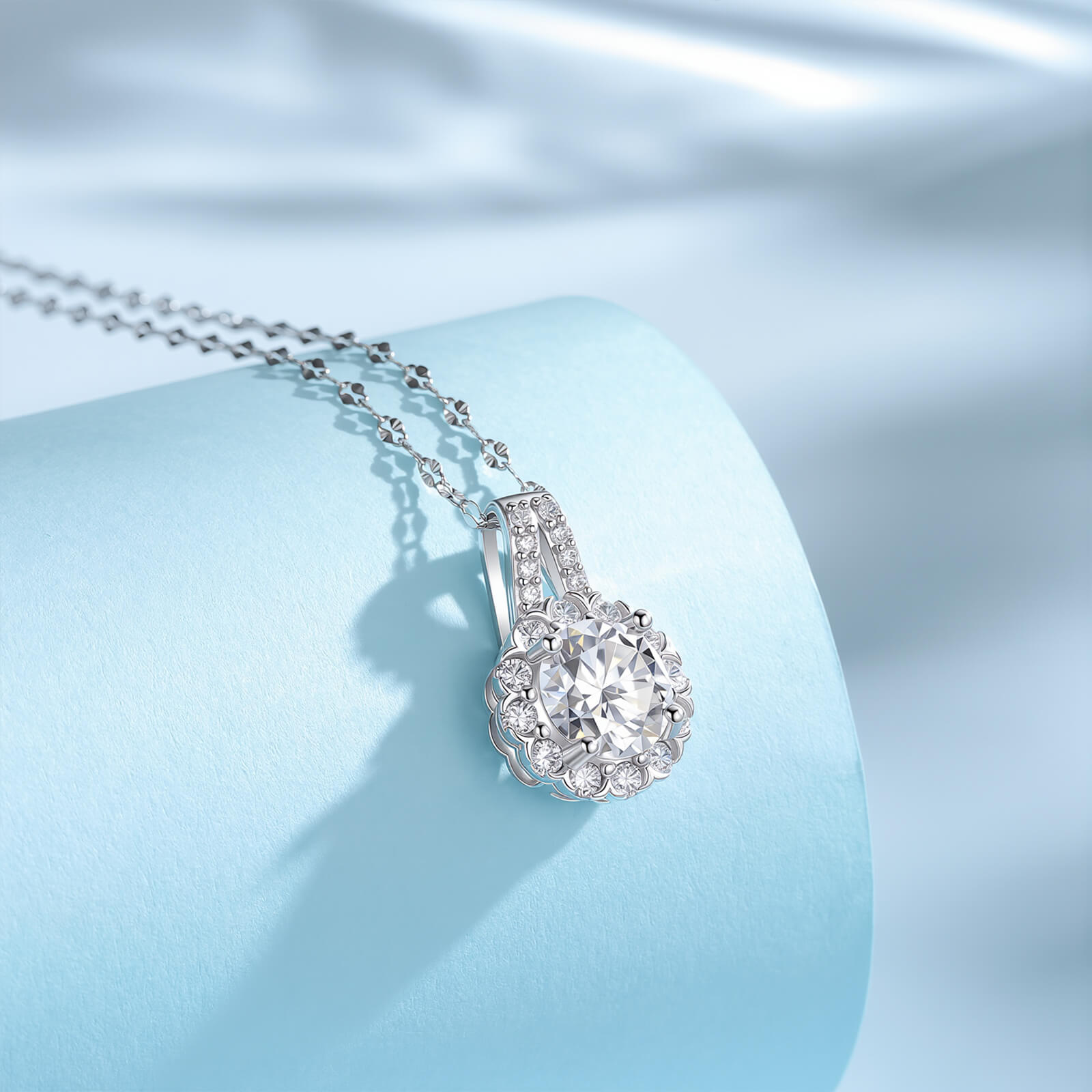 S925 Sunflower Moissanite Necklace