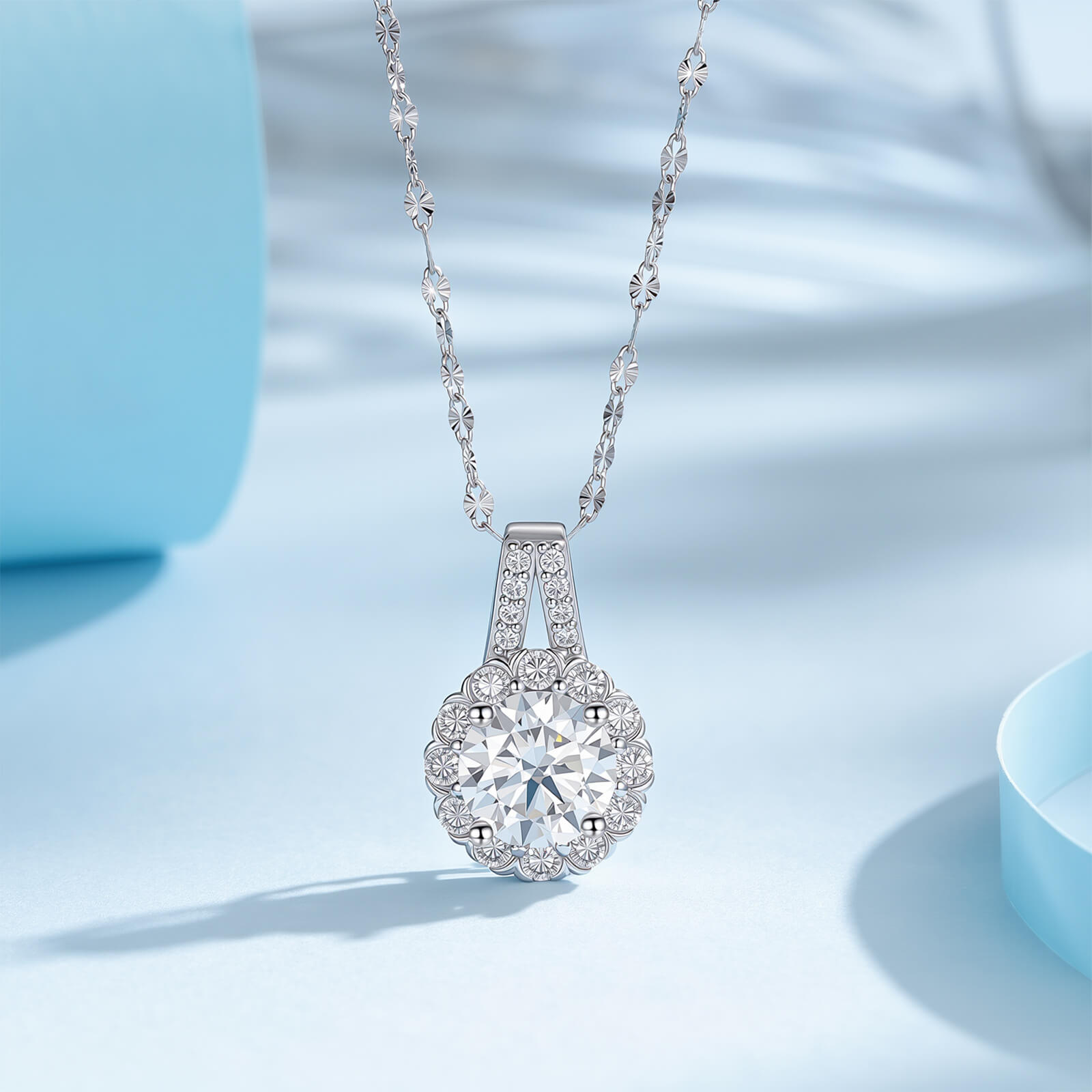 S925 Sunflower Moissanite Necklace