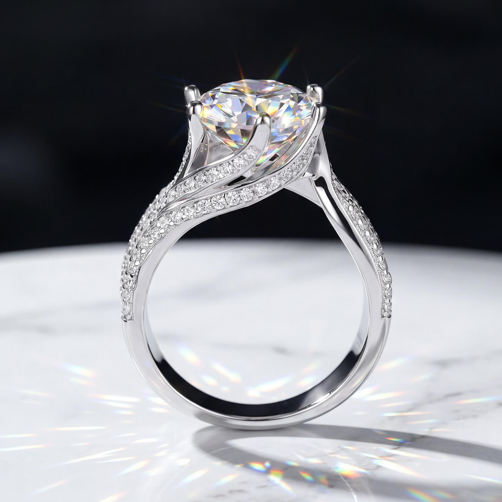 S925 Luxury Moissanite Ring