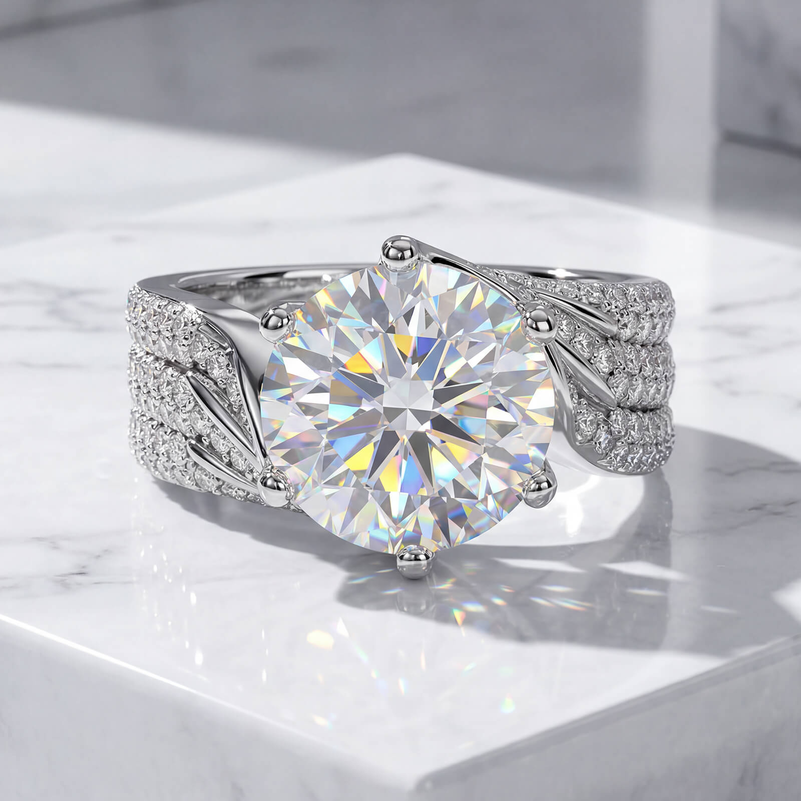 S925 Luxury Moissanite Ring