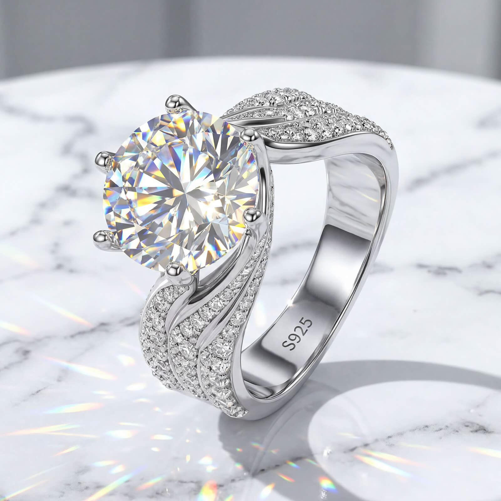 S925 Luxury Moissanite Ring