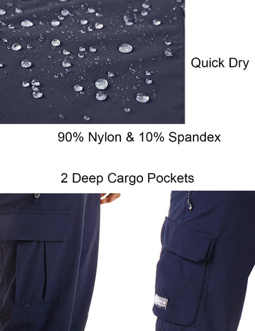Men Knee Length Shorts Lightweight Thin Quick Dry Cargo Shorts