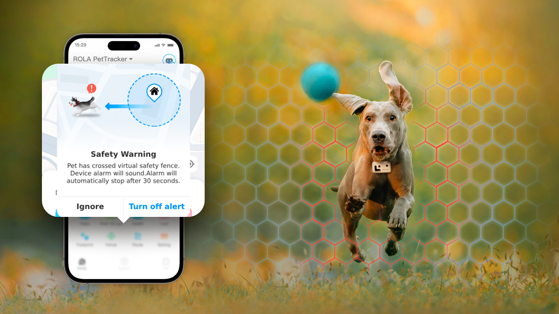 ROLA Pettracker Set up a virtual safety fence for your pets