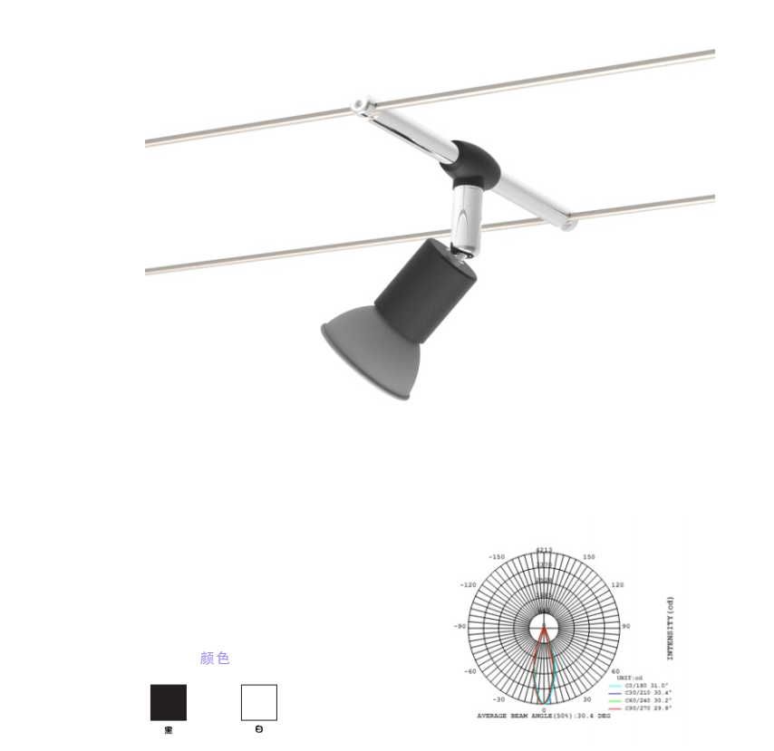 High-voltage track lamp
