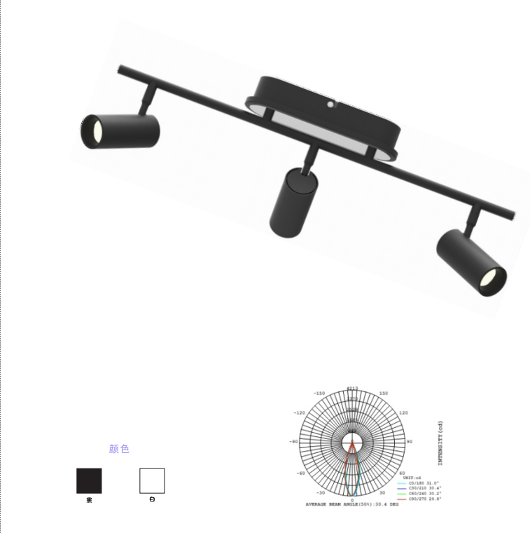 High-voltage Ceiling Spotlamp