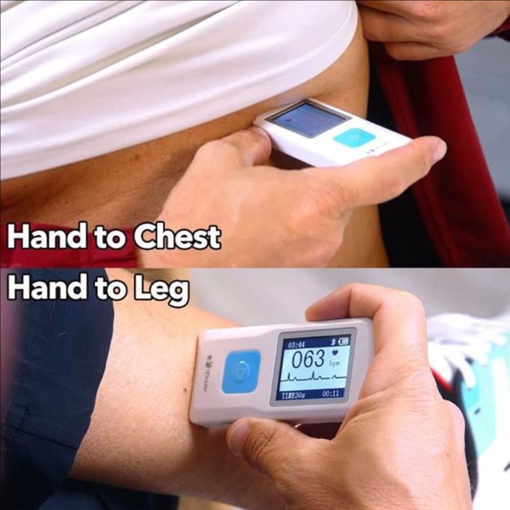 Portable ECG Monitor, Device with LCD Screen and Storage, High-Graded ECG Monitor for Recording ECG and Heart Rate