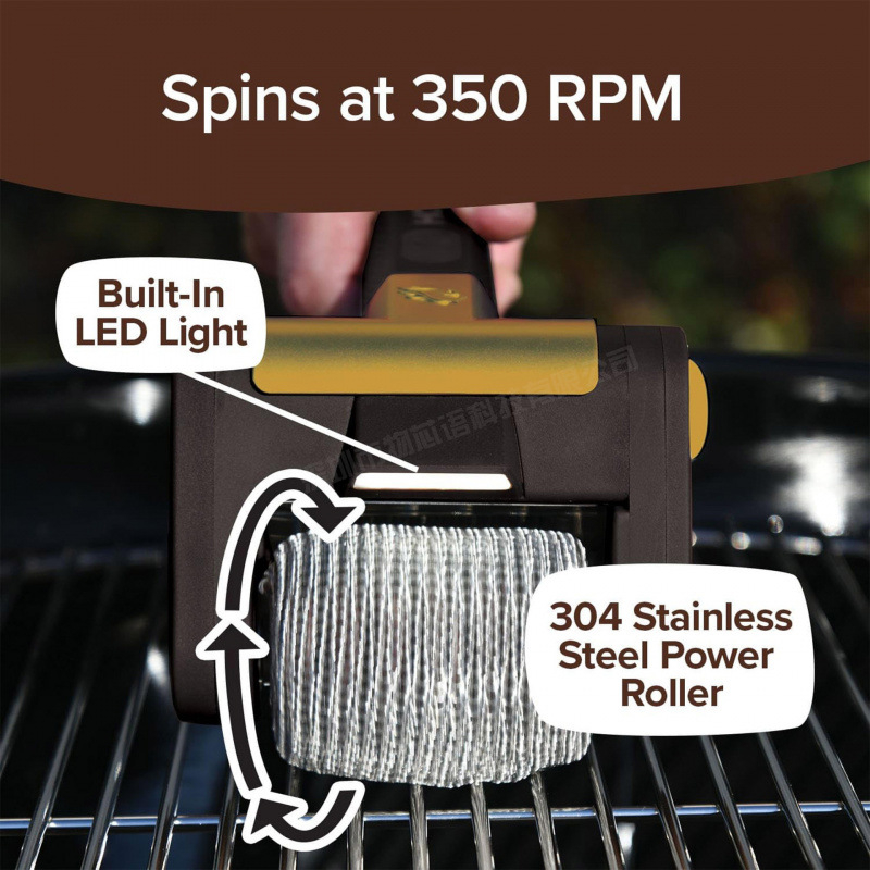 Wireless electric barbecue cleaning brush