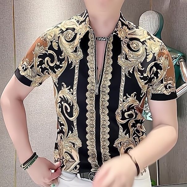 Popular three-dimensional retro Baroque court style Polo