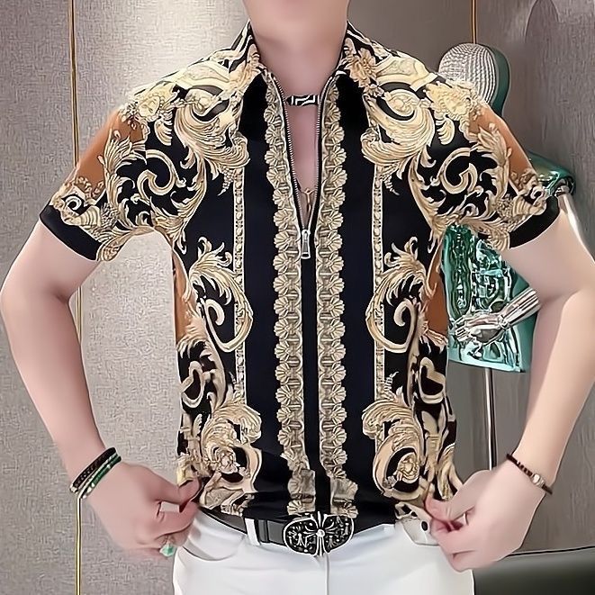 Popular three-dimensional retro Baroque court style Polo