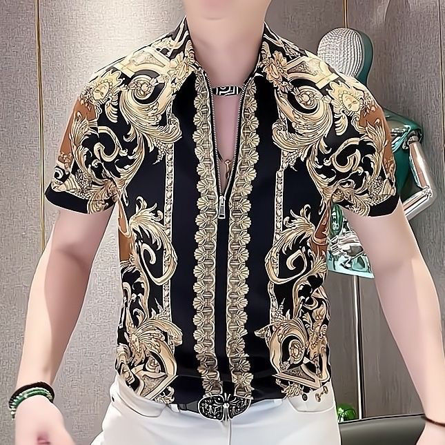 Popular three-dimensional retro Baroque court style Polo