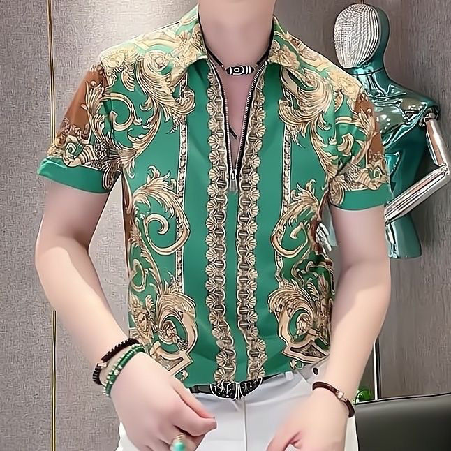 Popular three-dimensional retro Baroque court style Polo