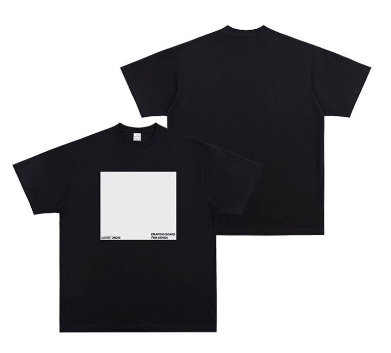 Color-changing fluorescent green printed cotton T-shirt-Unisex