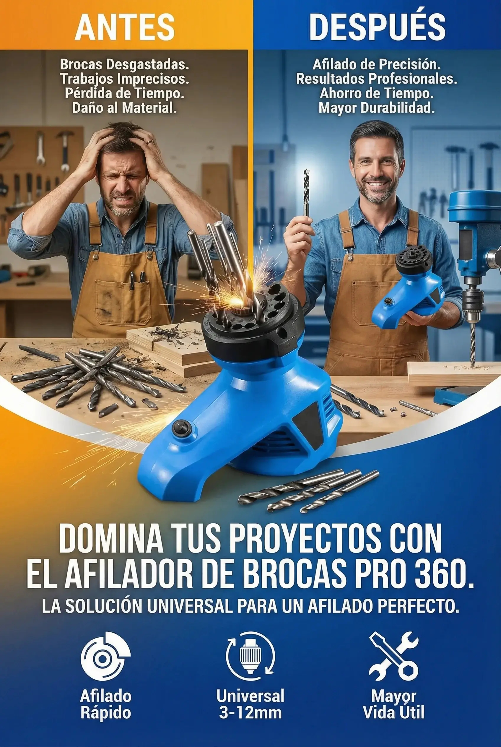 AFILADOR DE BROCAS PRO 360