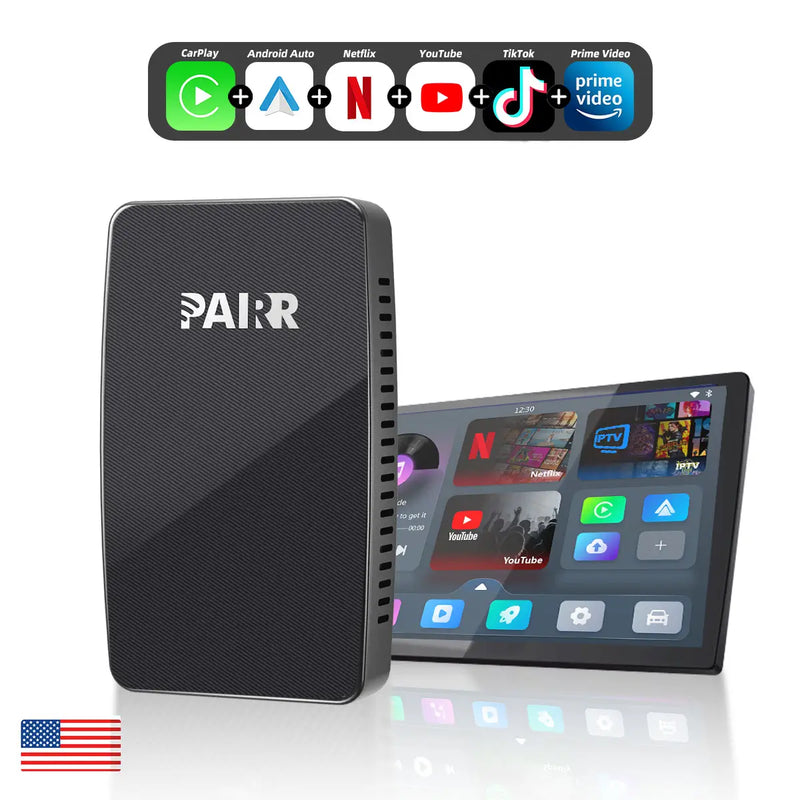 【Free shipping】Upgrade Pairr Max Pro-Netflix /YouTube/ IPTV/TikTok Wireless CarPlay/ Android Auto Car Box