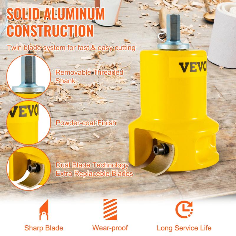 VEVOR Tenon Cutter, Premium Aluminum & SteeVEVOR Tenon Cutter, Premium Aluminum & Steel Log Furniture Cutterl Log Furniture Cutter