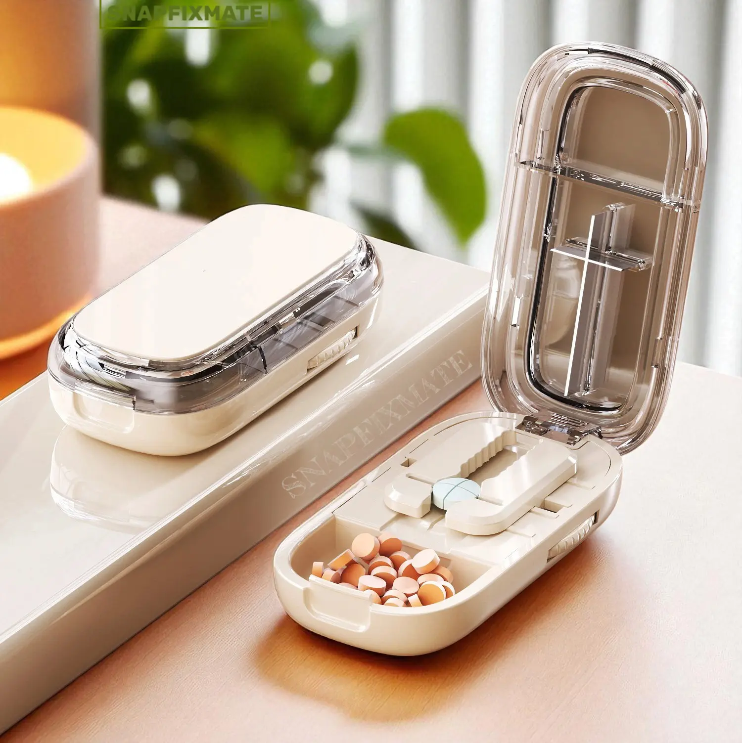 Adjustable Pill Cutter and Splitter for Multiple Pills, Designed for Small and Tiny Tablets with Precise Alignment Functionality