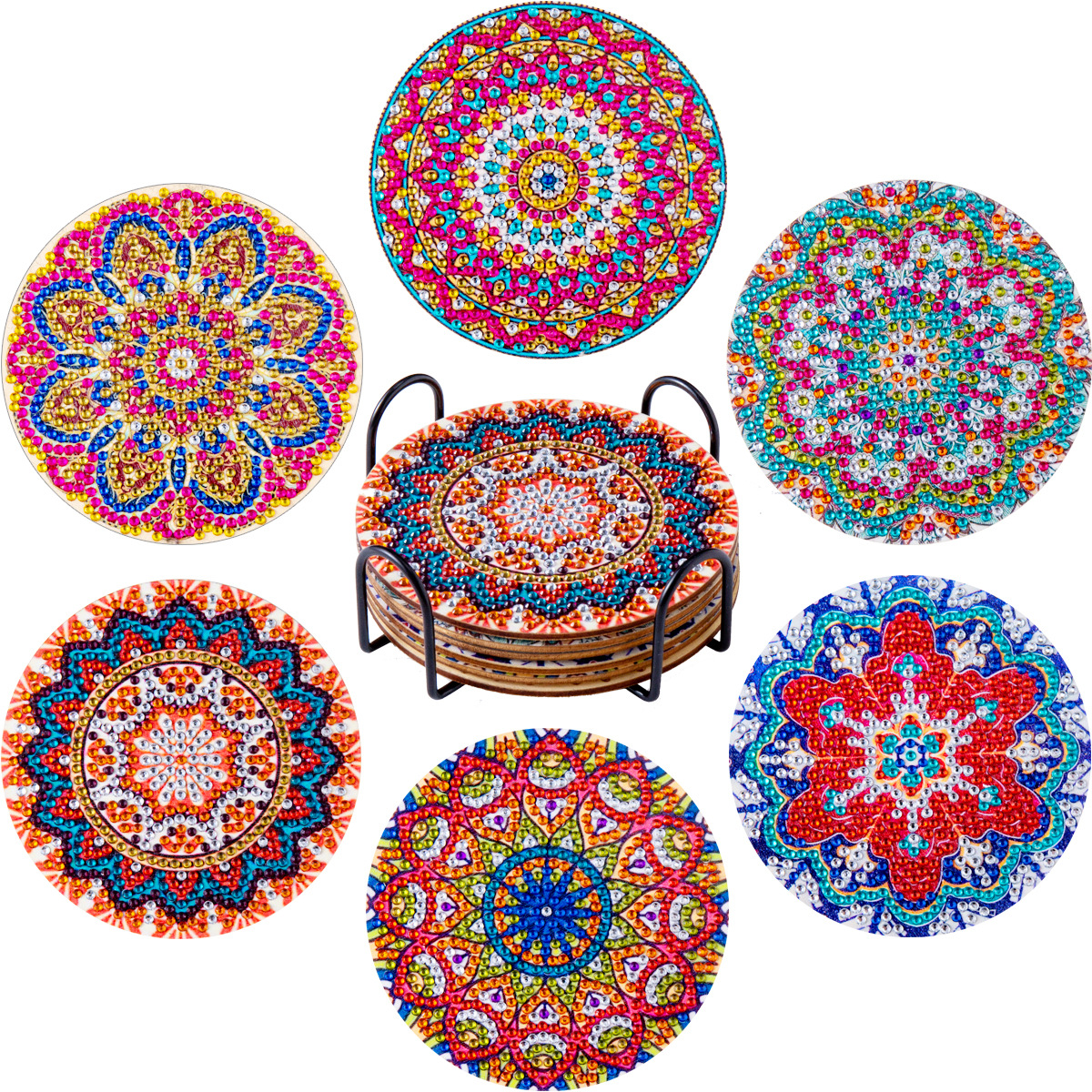 [Eszközkészlet + vasállvány + 6 darab gyémántfestés] barkácsolt strasszfestmény alátét