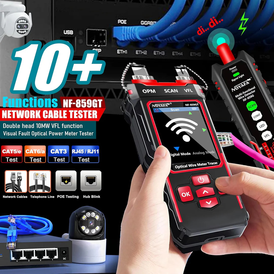 [New Product] Ethernet and fiber multi-line tester with unique receiver and integrated alignment test