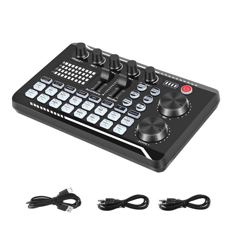 Product Introduction of Live Sound Card with DJ Mixer Effects & Voice Changer,&nbsp;Multi-Application Podcast Production Studio Equipment, Sound Card&nbsp;for Streaming Podcasting Gaming 8