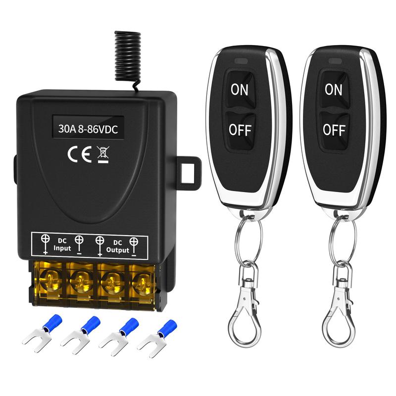 Wireless remote switch, 328 feet long distance, for burglar alarm security system rolling door