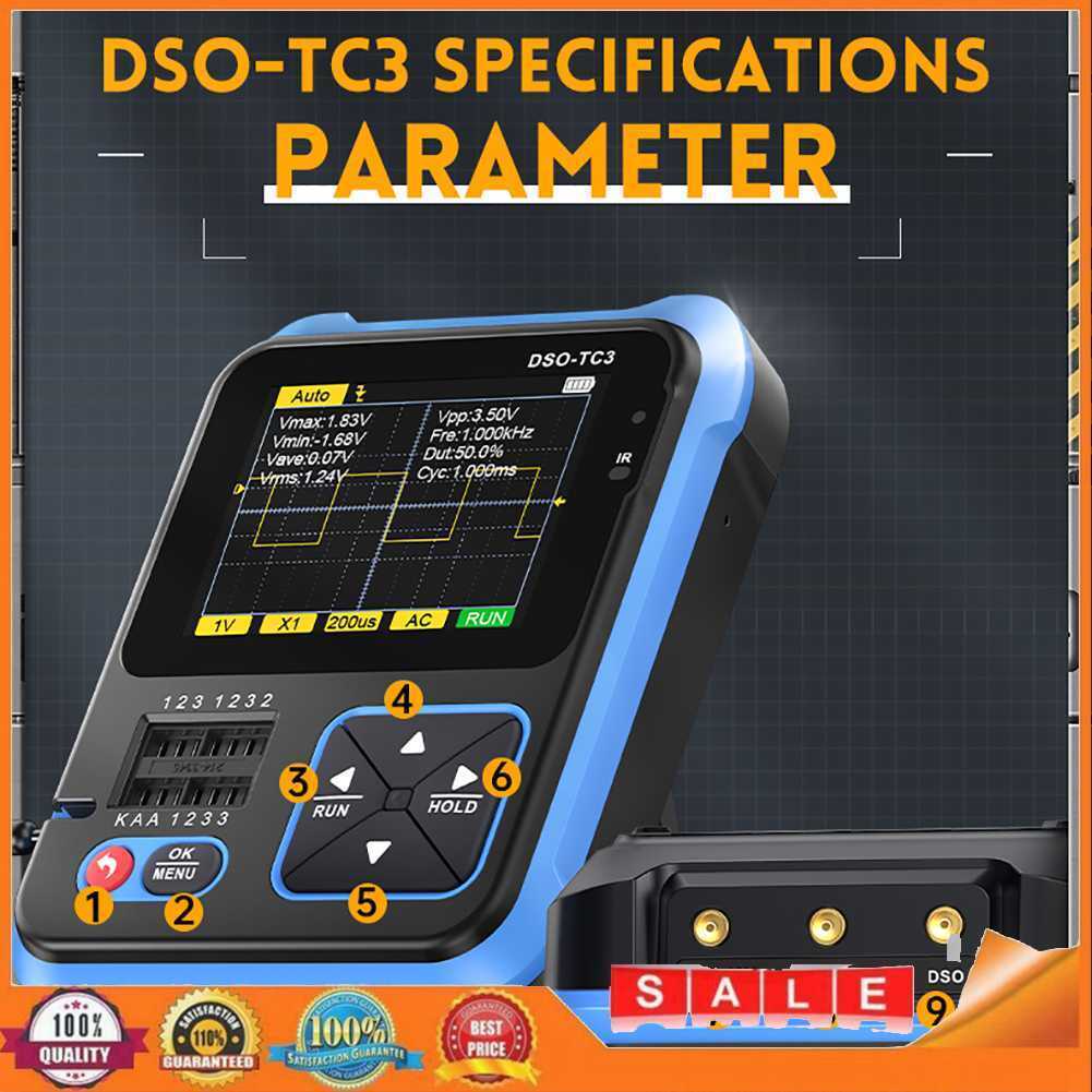 Diymore DSO-TC3 500kMHz Handheld Digital Oscilloscope Transistor Tester Signal Generator