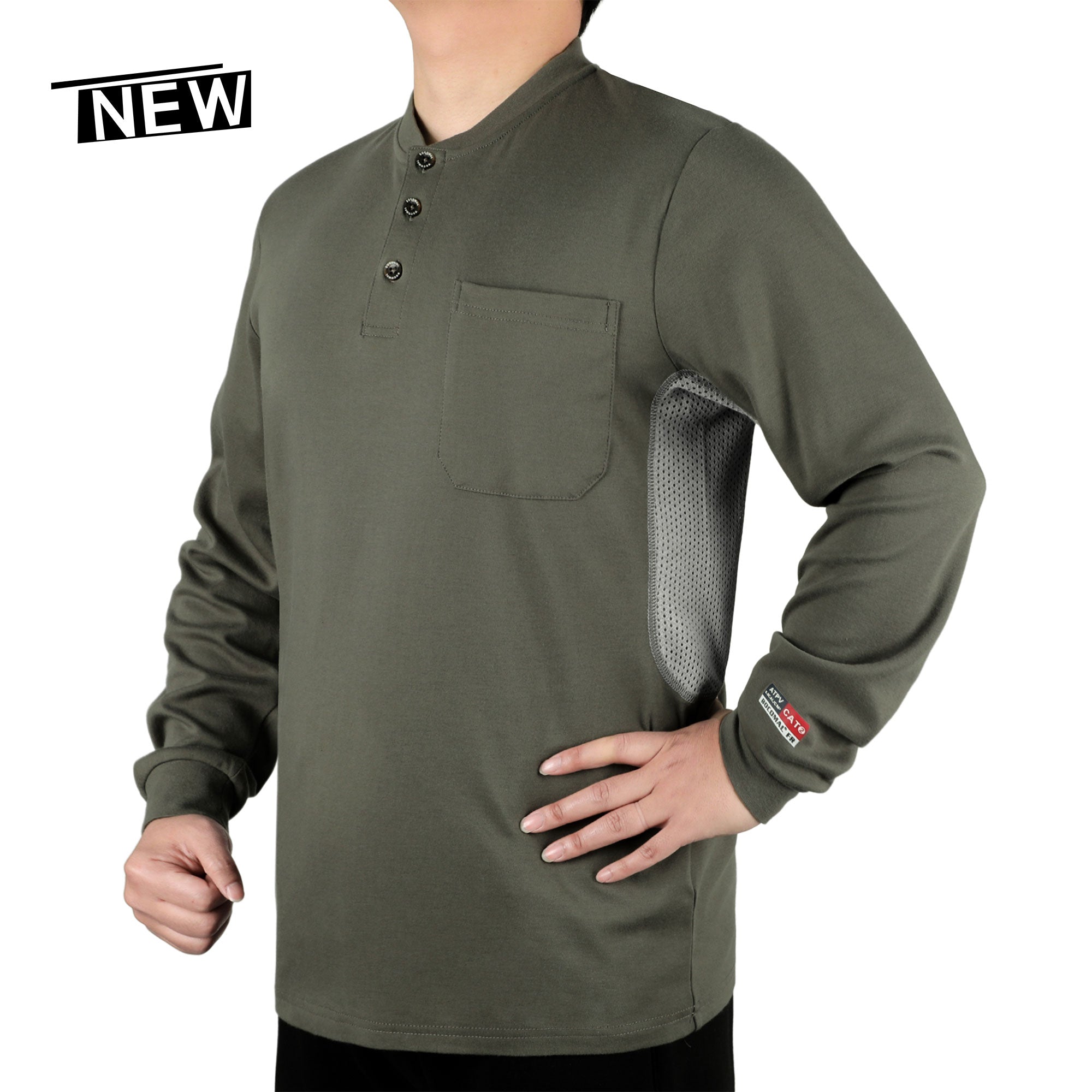 6OZ Buttonless/Button Pullover T-Shirts/Breathable Vented Design