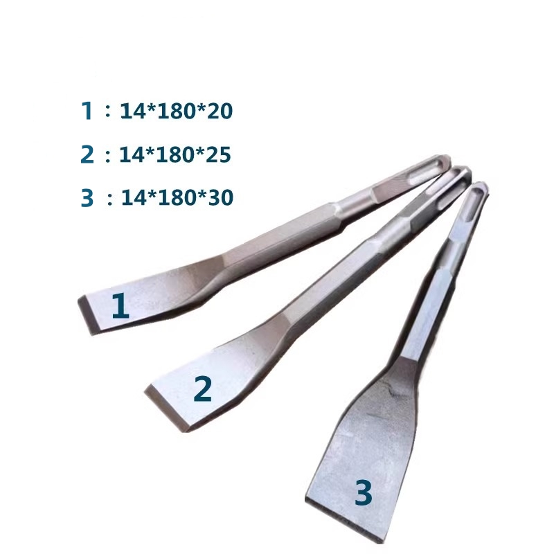 Wide crank bevel curved tile removal chisel