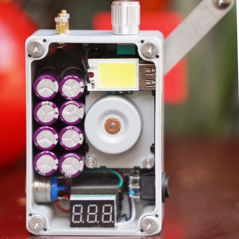 Cool Portable hand-crank generator lighting ignition USB charging