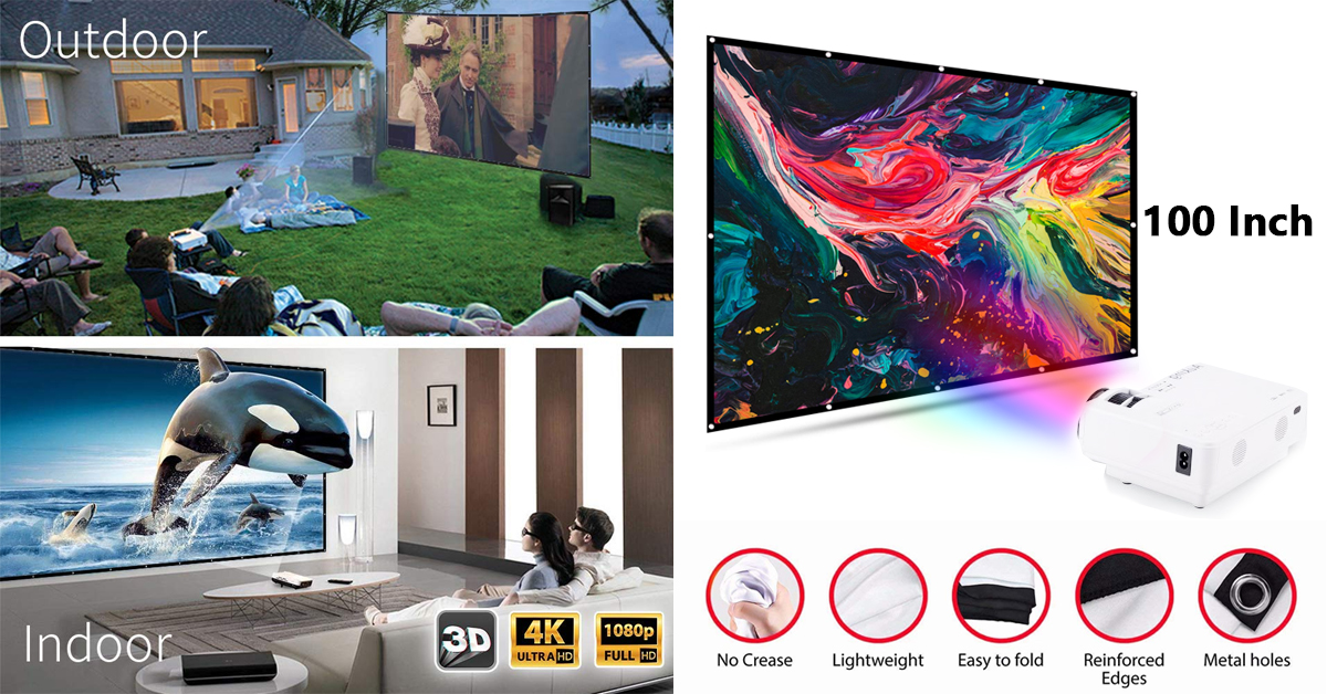 Foldable Portable Giant Movie Screen---screen for outdoor movies and home theater