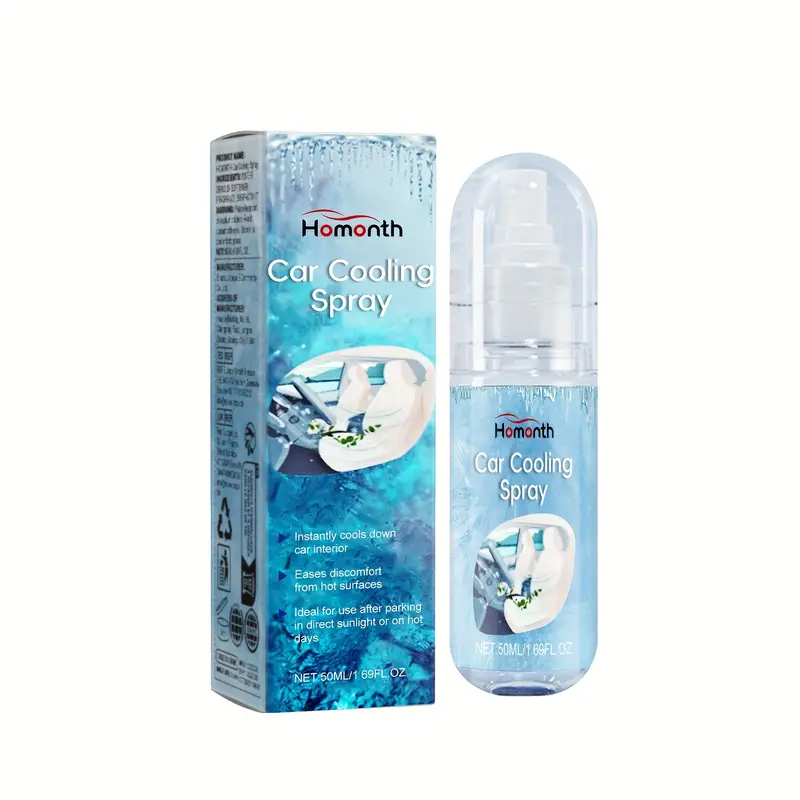 Instant Cooling Spray For Cars & Outdoors - Refreshing Heat Relief, Portable & Easy To Use