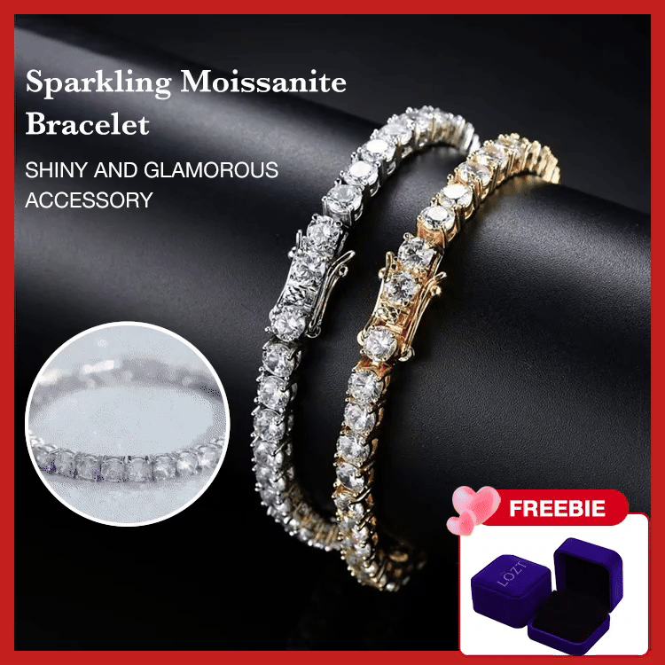 Sparkling 3MM Moissanite Tennis Bracelet 