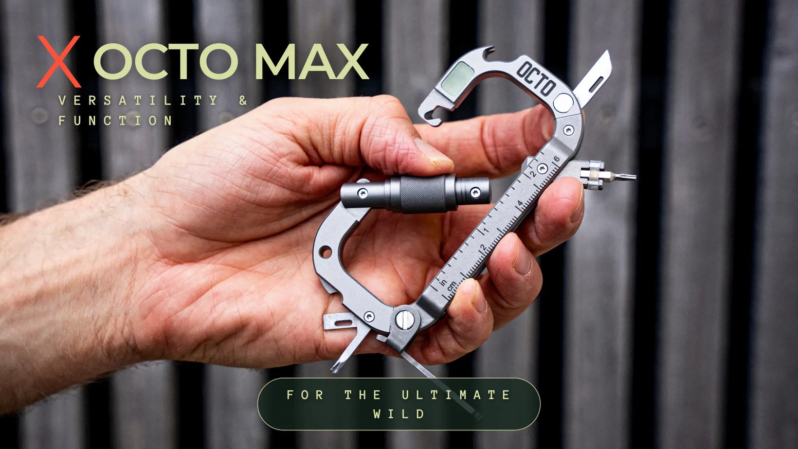 Rugged Ti multitool carabiner w. Window breaker