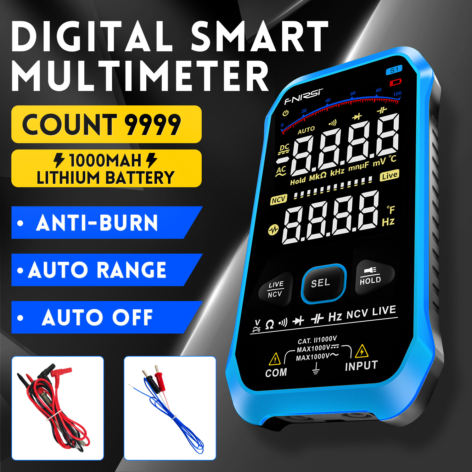S1 Smart Multimeter Digital High-precision Fully Automatic Ultra-thin Anti-burning