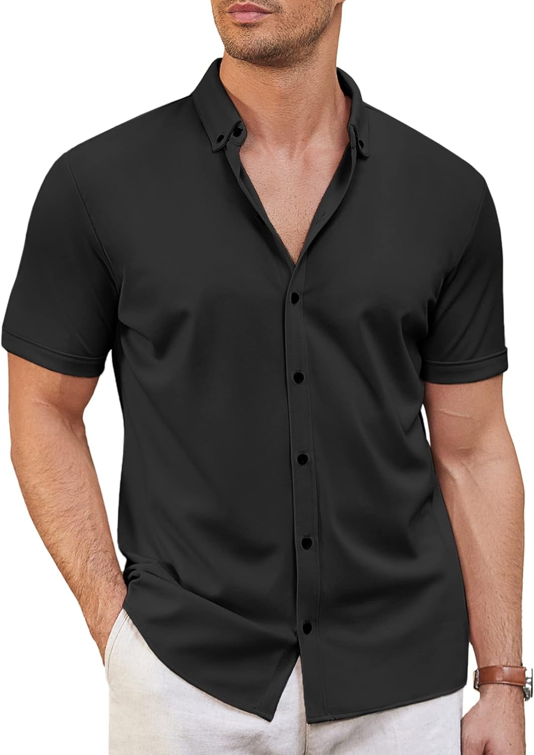Men's Ice Silk Short Sleeve Polo Shirt
